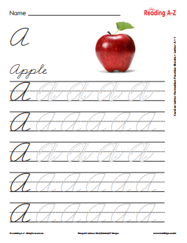 Alphabet Letter Formation Practice Sheets Reading A Z